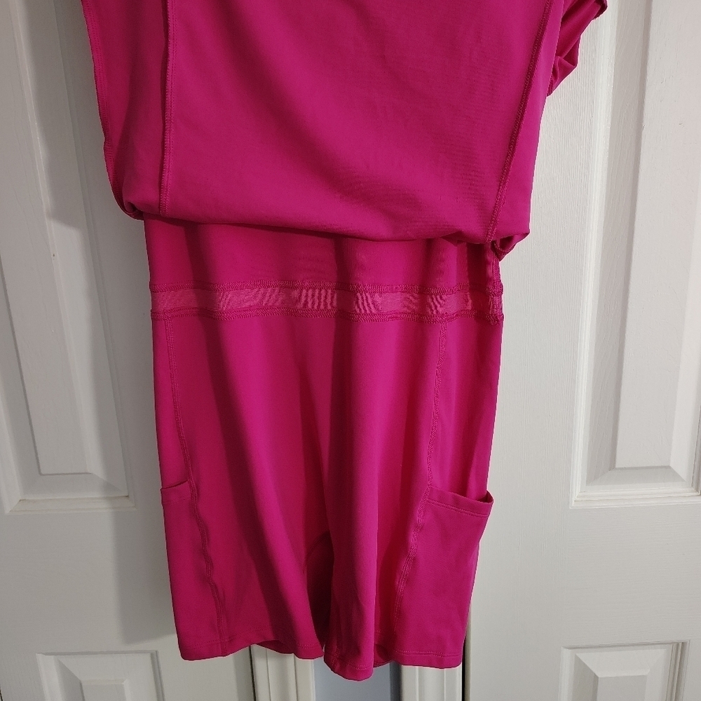 90 Degree by Reflex Pink Peacock Nude Tech Tennis Dress L - Picture 5 of 10